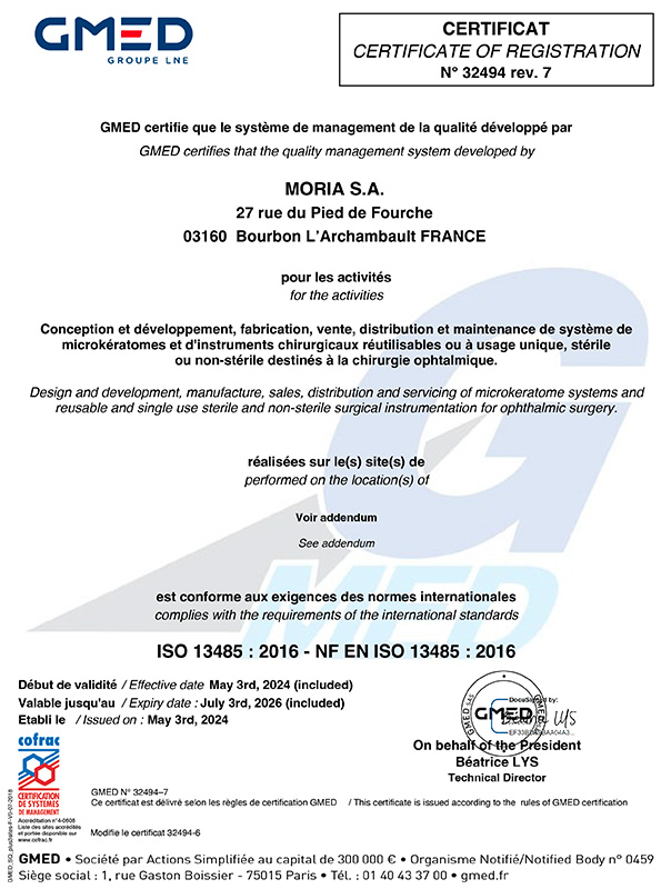 Moria Certificate ISO 13485_32494-7-2024